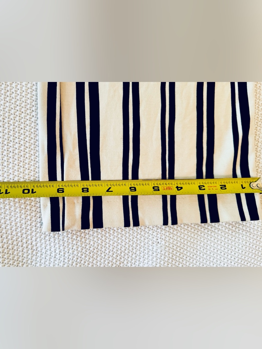 MARC CAIN Black & White Vertical-Stripe Wide Leg Trousers Pull-On Pants - Picture 15 of 16